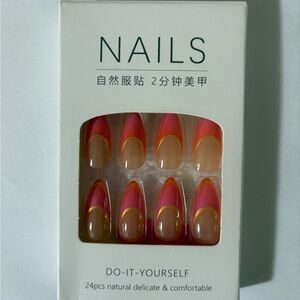 Pink and Gold DIY Nail Set